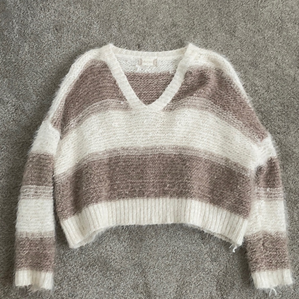 tan sweater